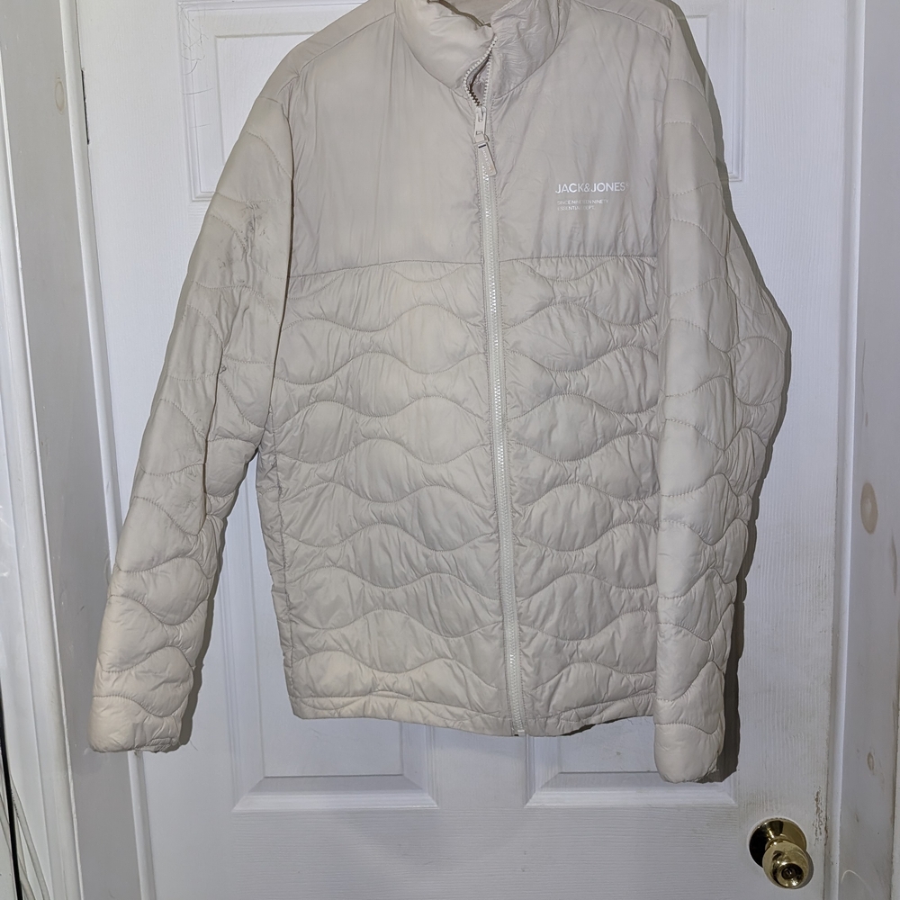 Jack & Jones Cream Puffer Jacket